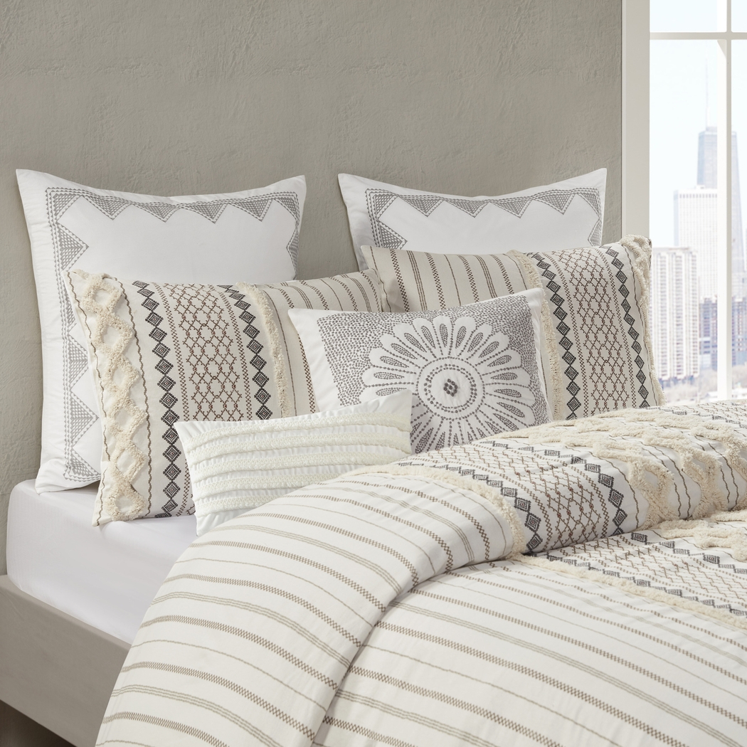Plaen Ivory 3 Pc King/California King Duvet Set - Thumbnail - Image 7