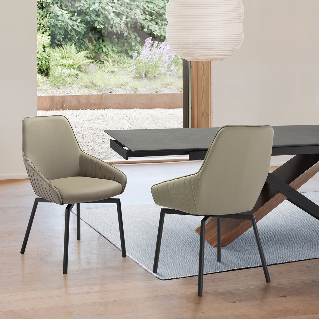 Plaher Gray Arm Chair, Set of 2 - Thumbnail - Image 2