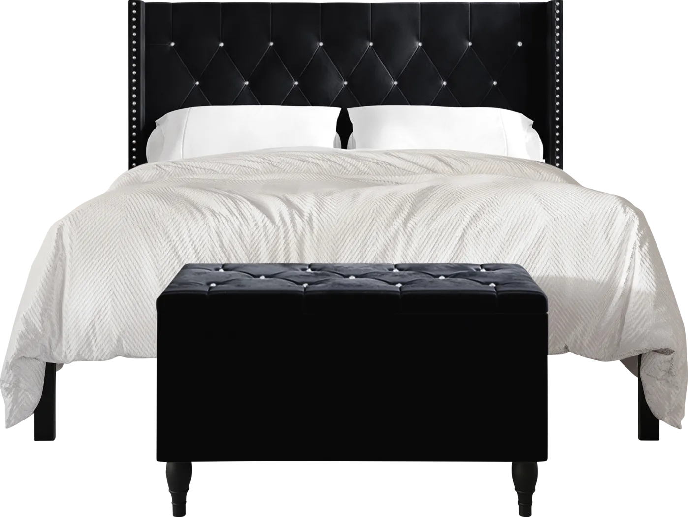 Plaisend Black King Bed - Thumbnail - Image 4