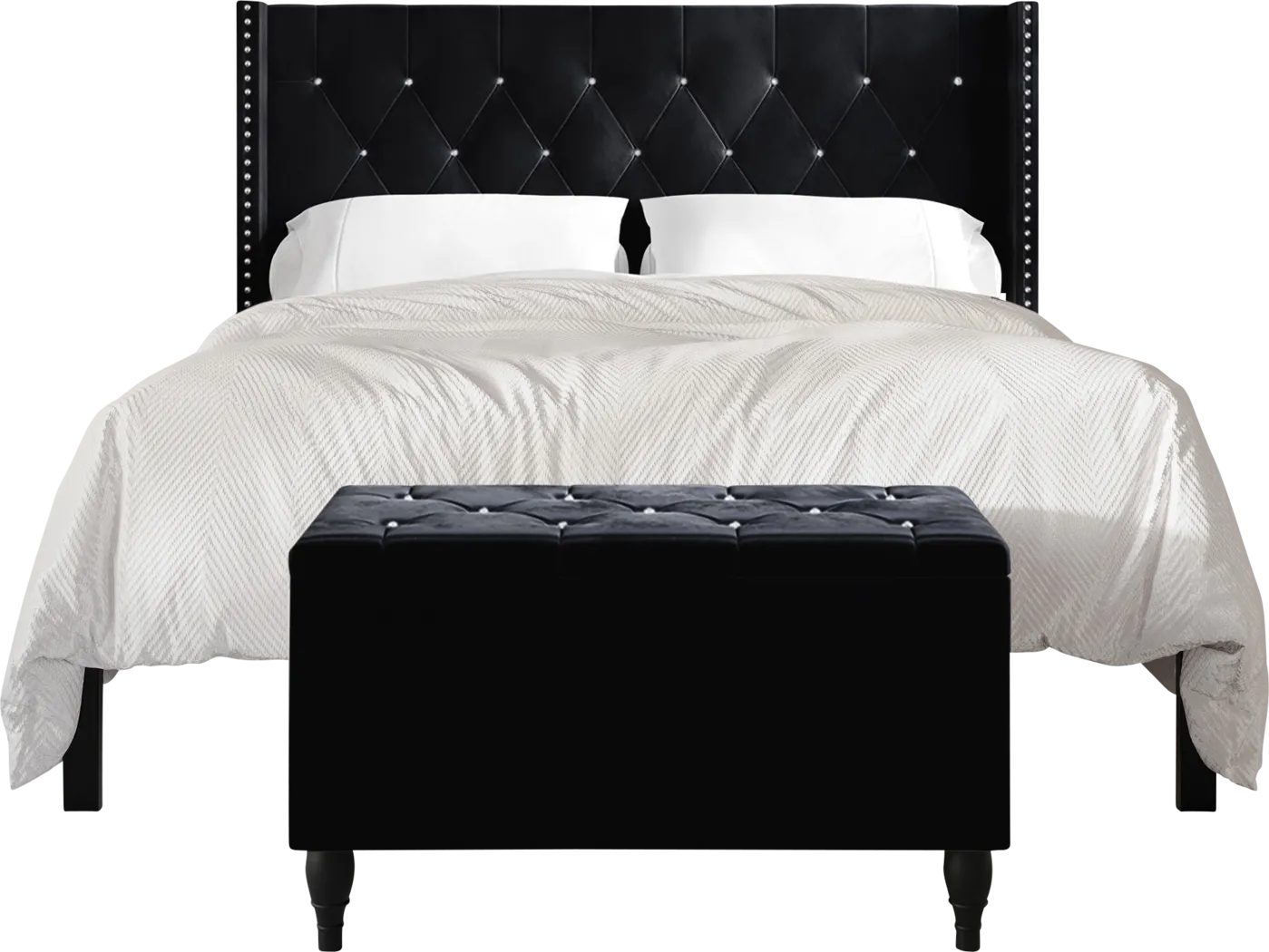 Plaisend Black Queen Bed - Thumbnail - Image 3