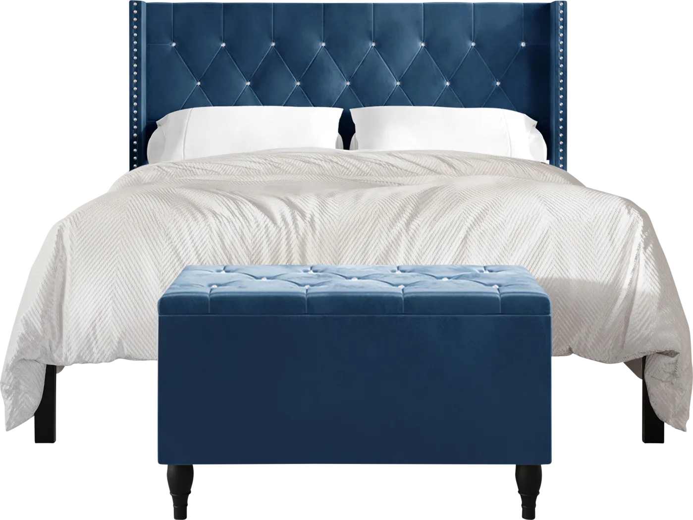 Plaisend Blue King Bed - Thumbnail - Image 3