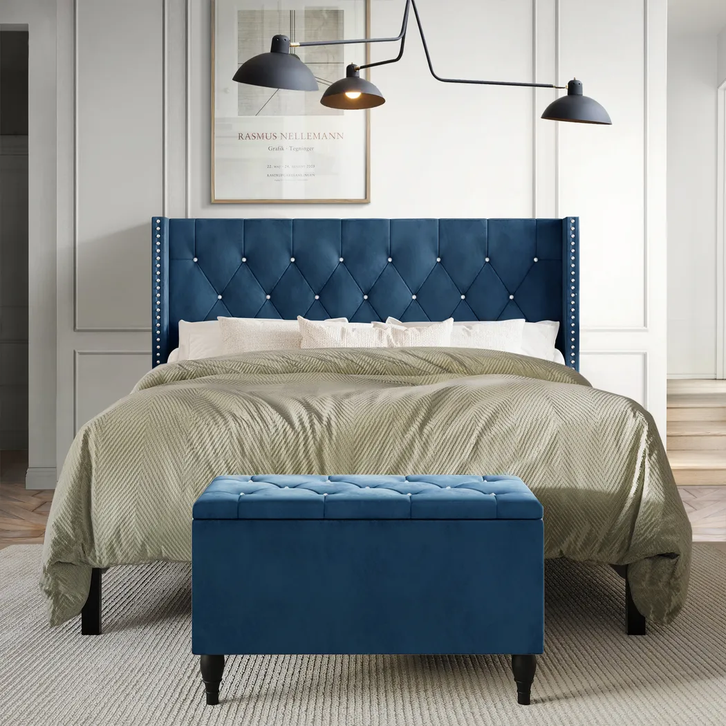 Plaisend Blue Queen Bed - Thumbnail - Image 2