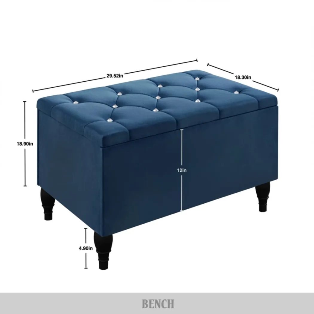 Plaisend Blue Queen Bed - Thumbnail - Image 5