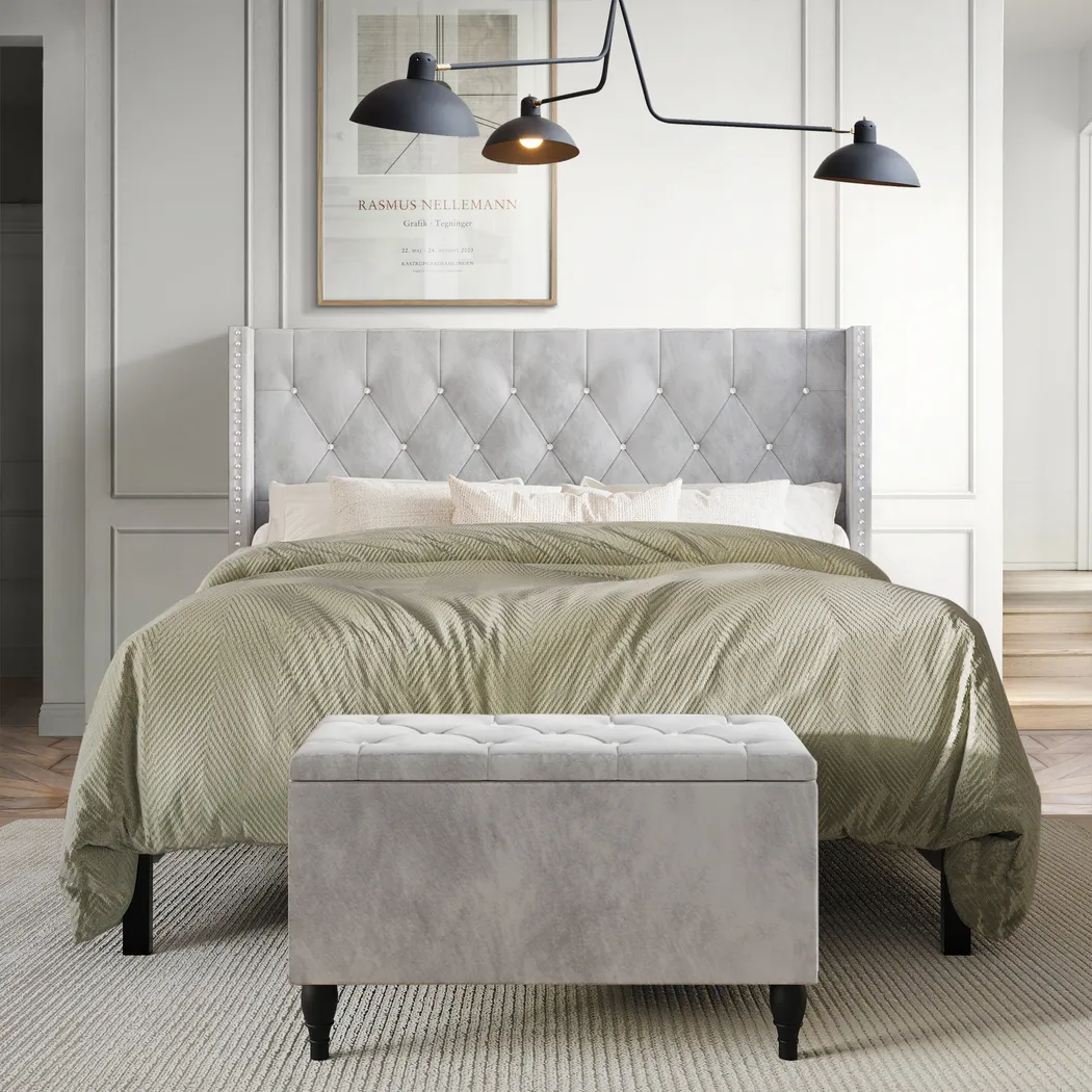 Plaisend Gray Full Bed - Thumbnail - Image 2