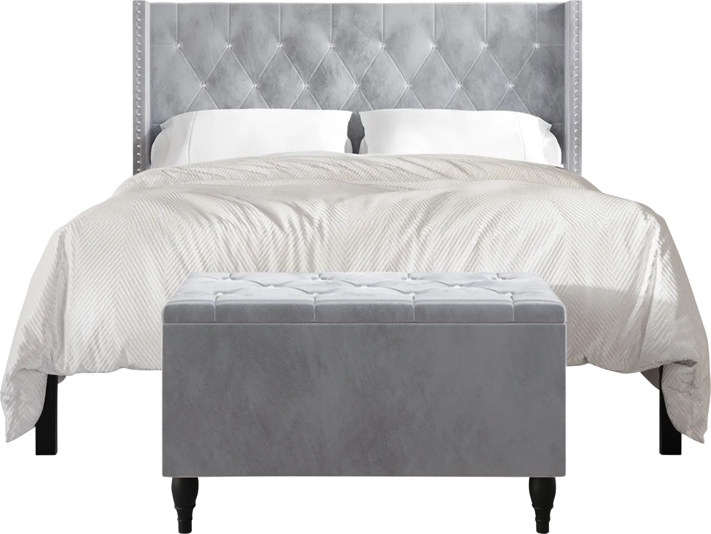 Plaisend Gray Full Bed - Thumbnail - Image 11