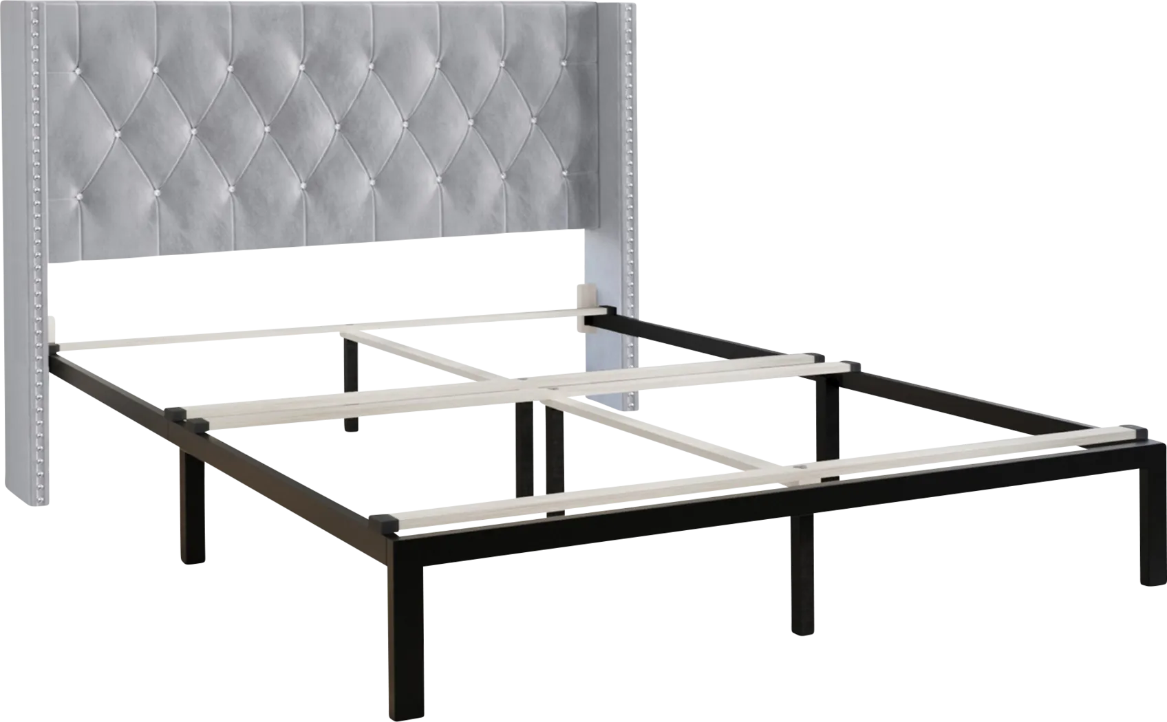 Plaisend Gray King Bed - Thumbnail - Image 3