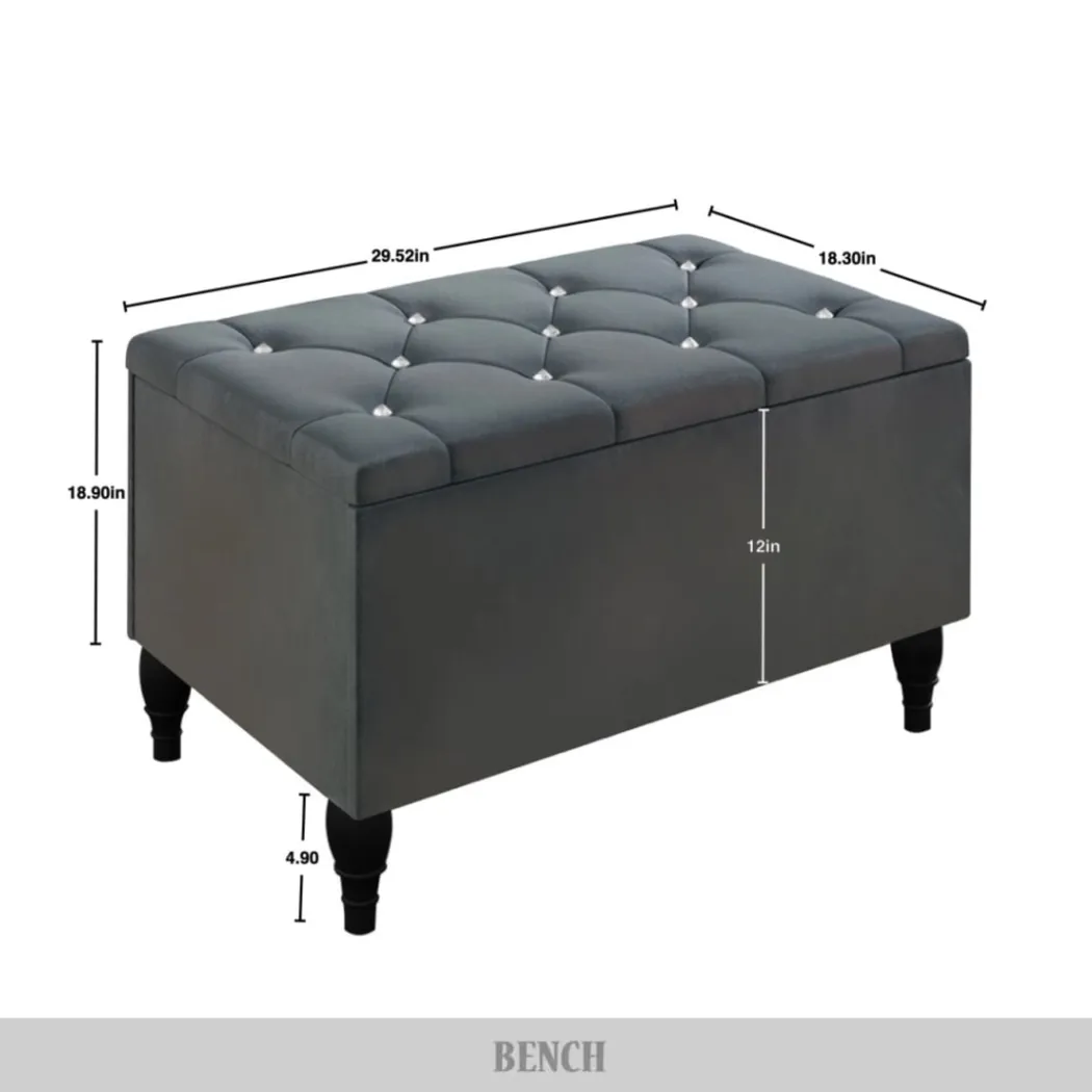Plaisend Light Gray Full Bed - Thumbnail - Image 3