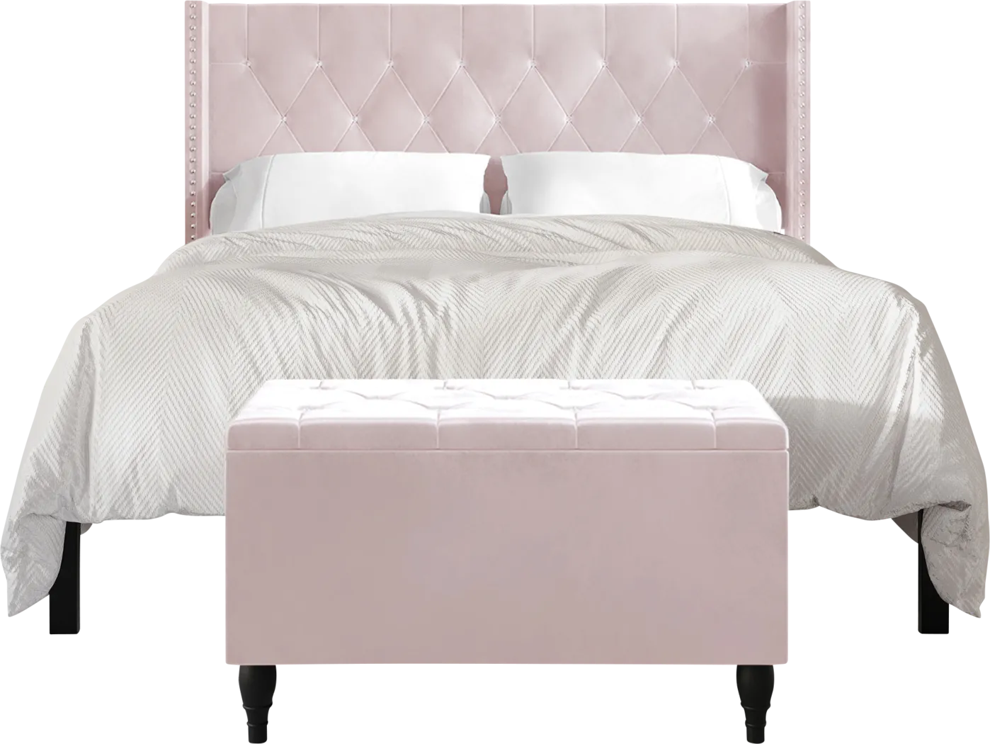 Plaisend Light Pink King Bed - Thumbnail - Image 7