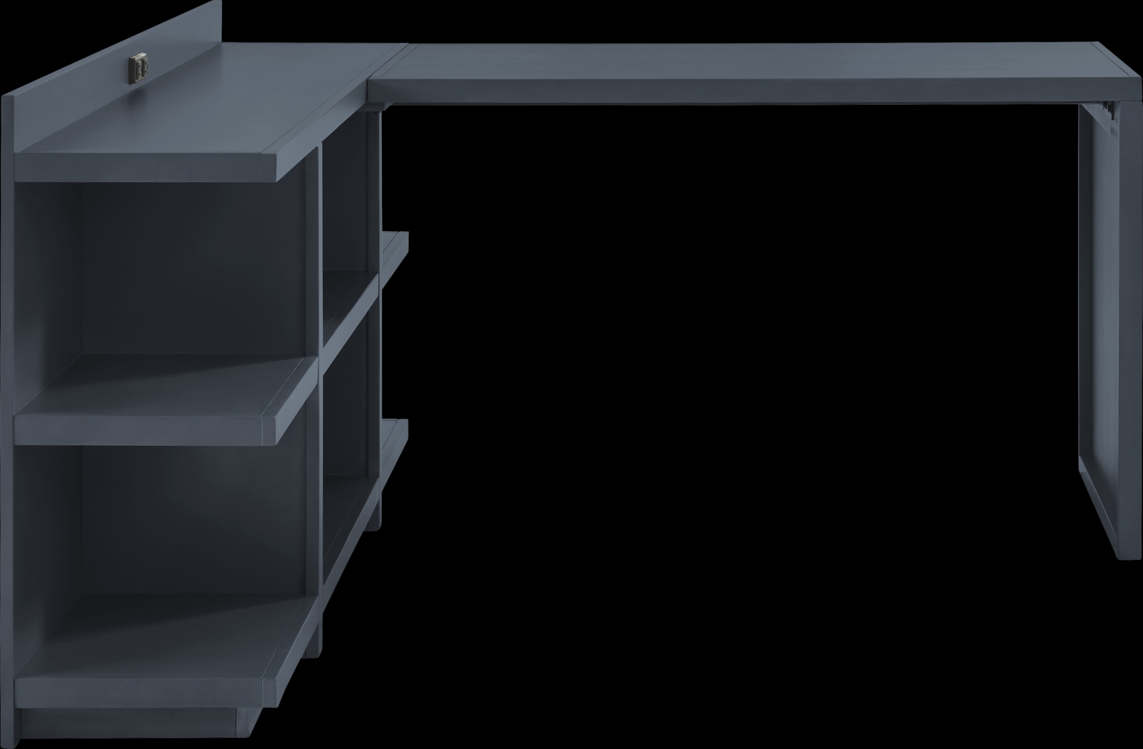 Planefield Blue 2 Pc Desk and Open Credenza - Thumbnail - Image 2