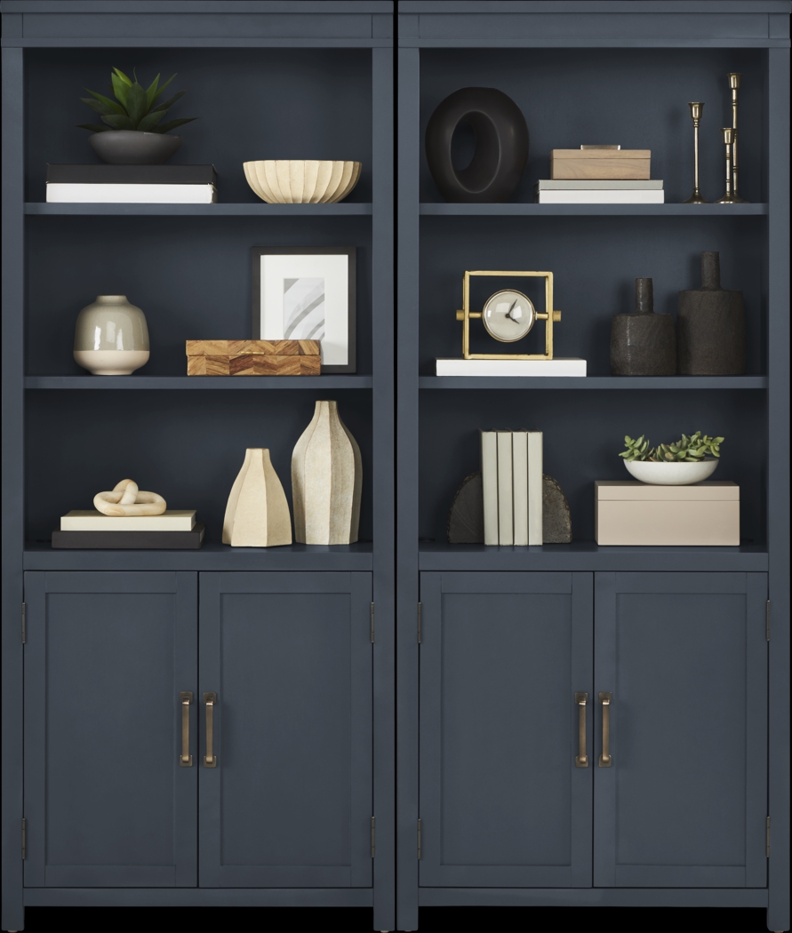 Planefield Blue 2 Pc Door Bookcase Set - Thumbnail - Image 2