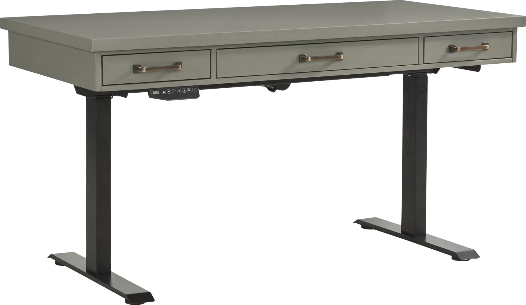 Planefield Gray 2 Pc Adjustable Desk - Thumbnail - Image 2