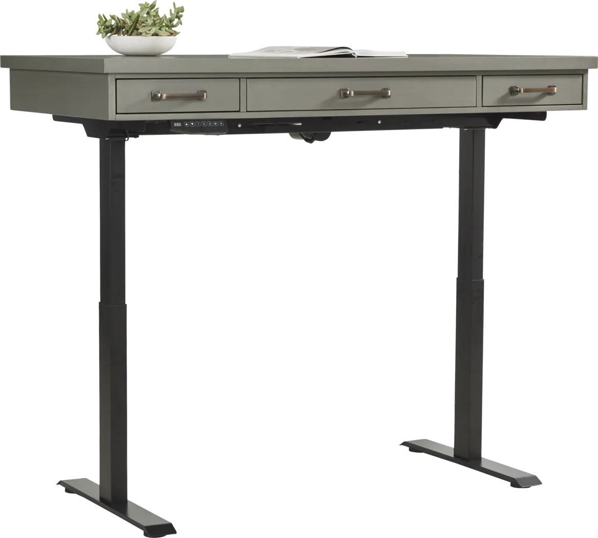 Planefield Gray 2 Pc Adjustable Desk - Thumbnail - Image 3