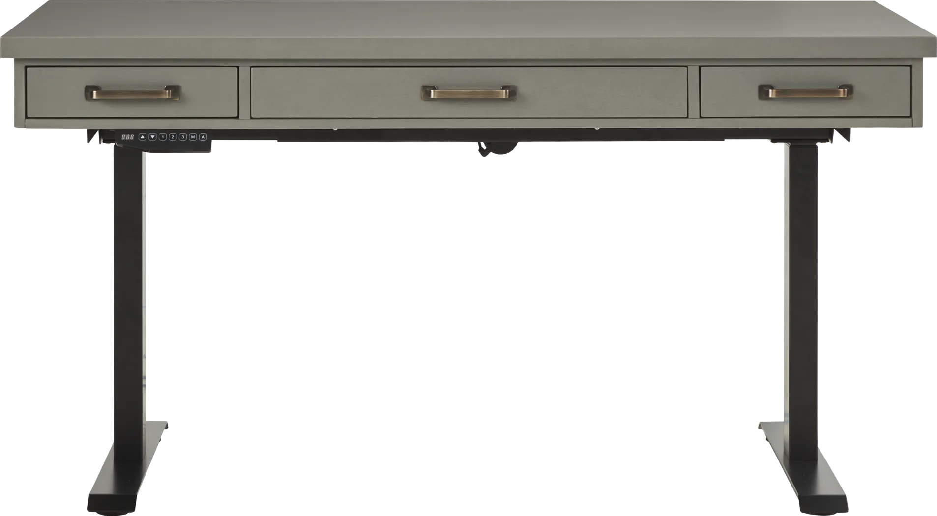 Planefield Gray 2 Pc Adjustable Desk - Thumbnail - Image 1