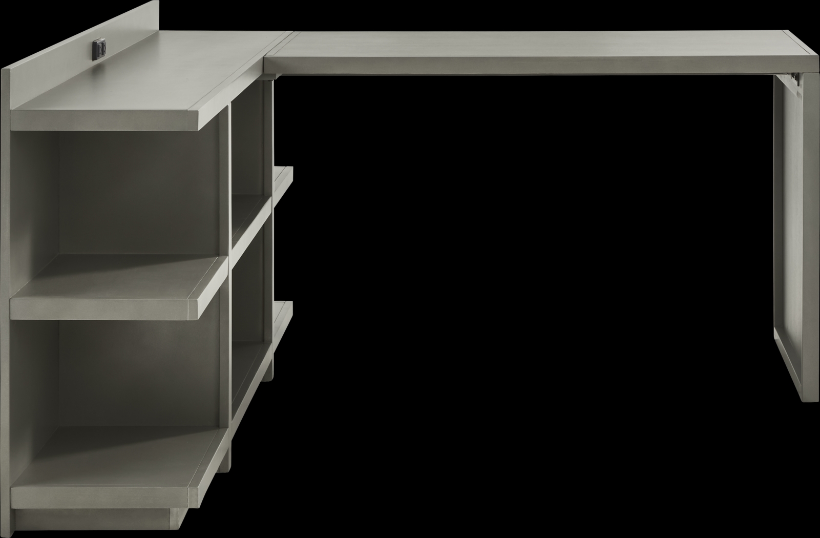 Planefield Gray 2 Pc Desk and Open Credenza - Thumbnail - Image 2