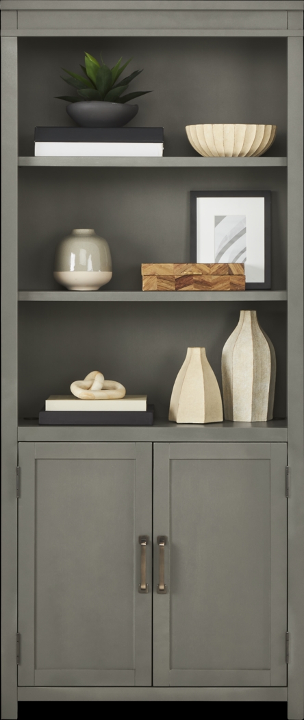 Planefield Gray Door Bookcase - Thumbnail - Image 2