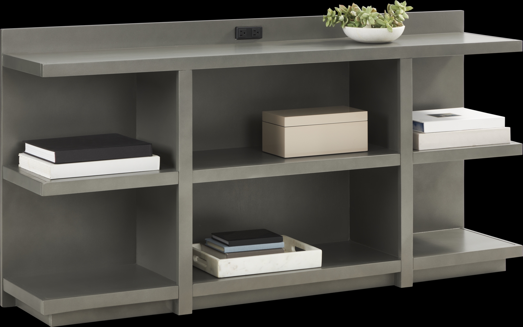 Planefield Gray Open Credenza - Thumbnail - Image 2