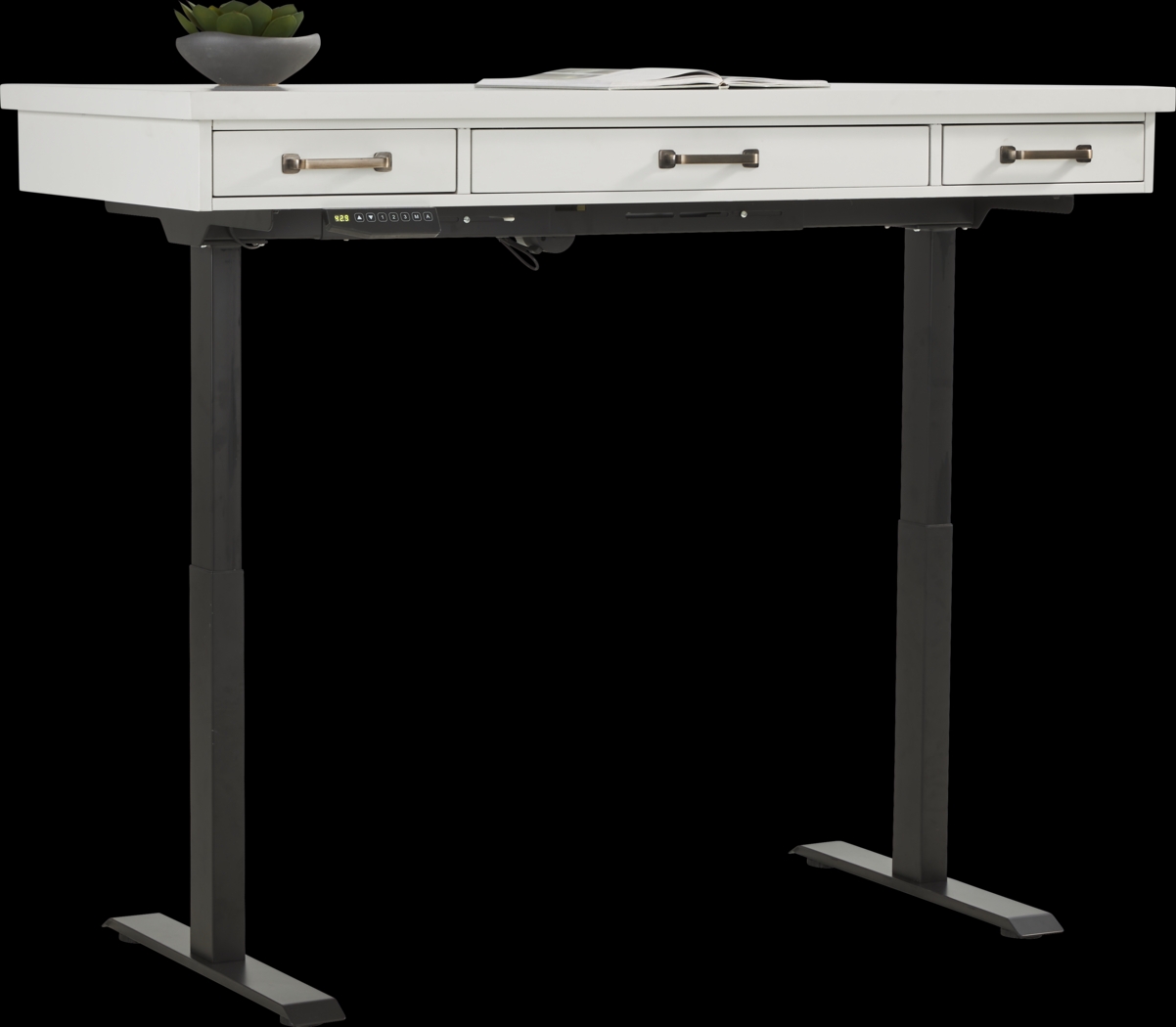 Planefield White 2 Pc Adjustable Desk - Thumbnail - Image 2