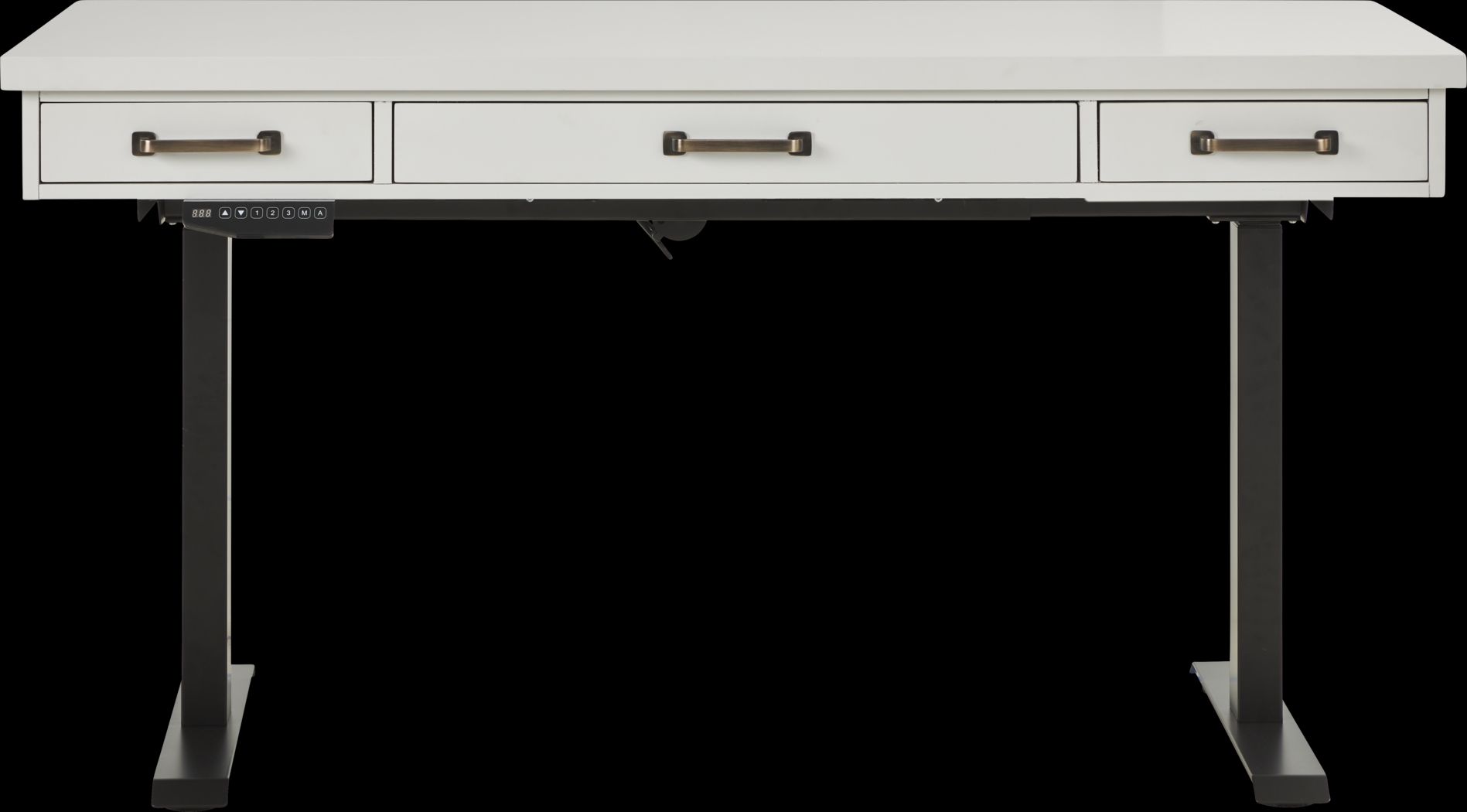 Planefield White 2 Pc Adjustable Desk - Thumbnail - Image 1