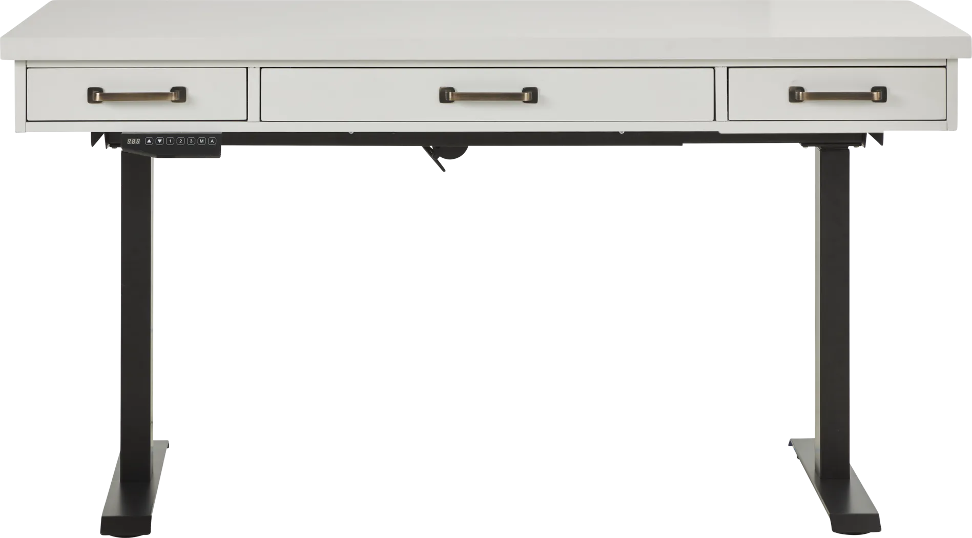 Planefield White 2 Pc Adjustable Desk - Thumbnail - Image 1