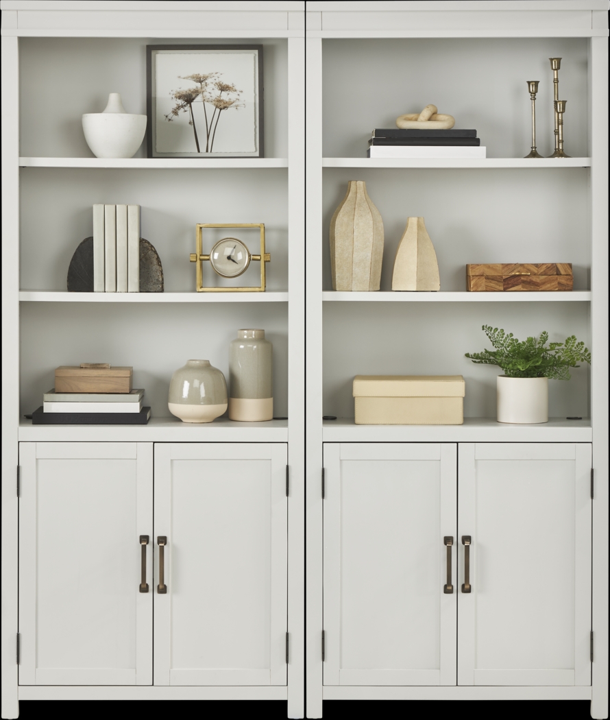 Planefield White 2 Pc Door Bookcase Set - Thumbnail - Image 2
