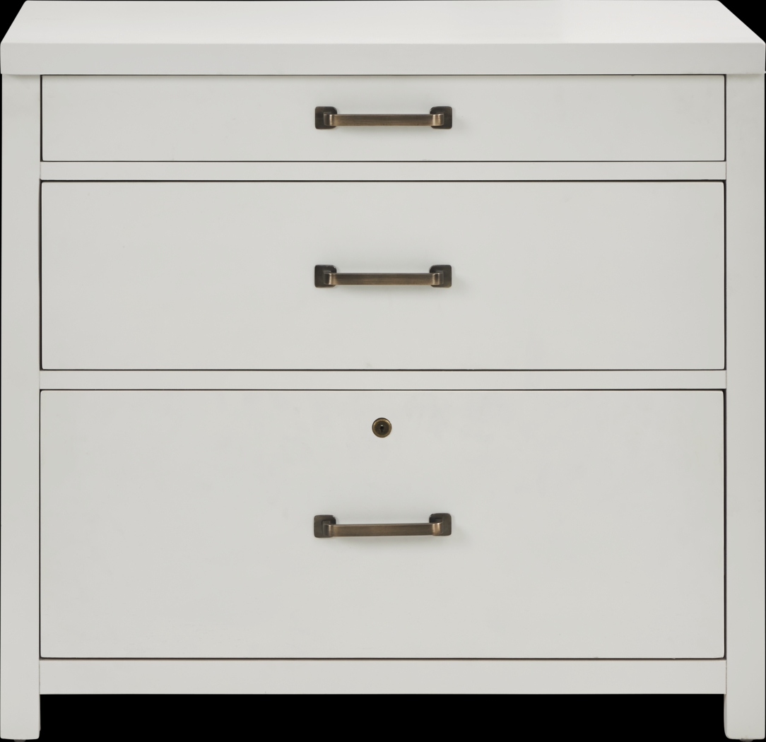 Planefield White File Cabinet - Thumbnail - Image 1