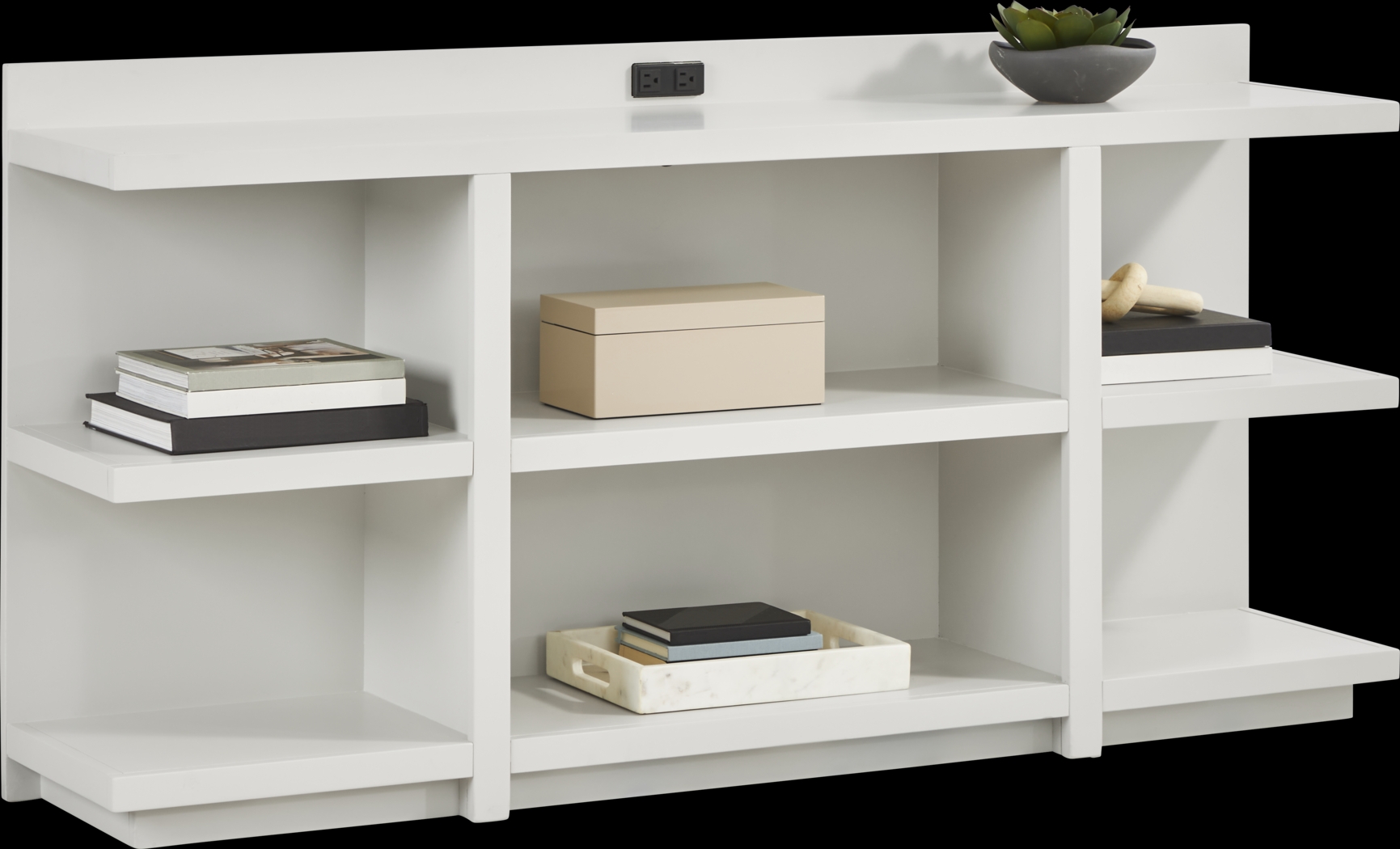 Planefield White Open Credenza - Thumbnail - Image 2