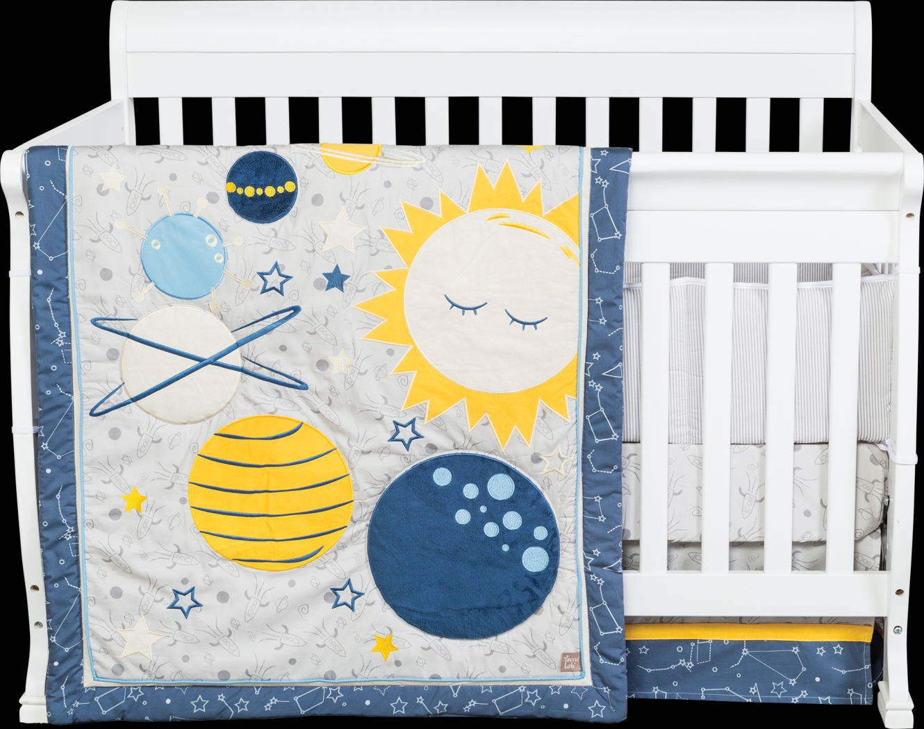 Planetary Slumbers Yellow 3 Pc Baby Bedding Set - Thumbnail - Image 3