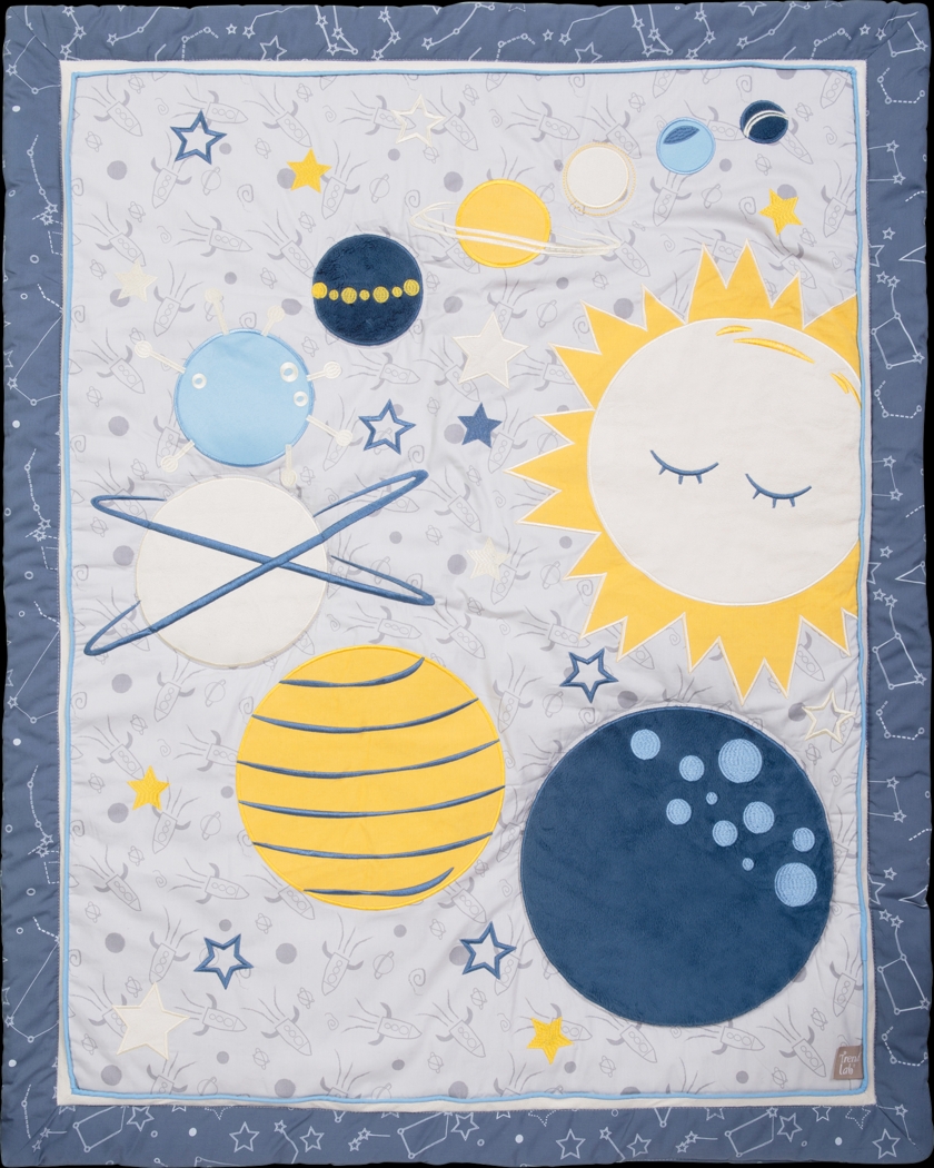 Planetary Slumbers Yellow 3 Pc Baby Bedding Set - Thumbnail - Image 4