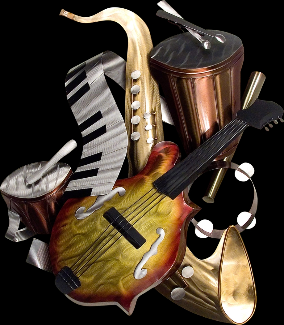 Playing Music Brown Indoor/Outdoor Wall Art - Thumbnail - Image 1