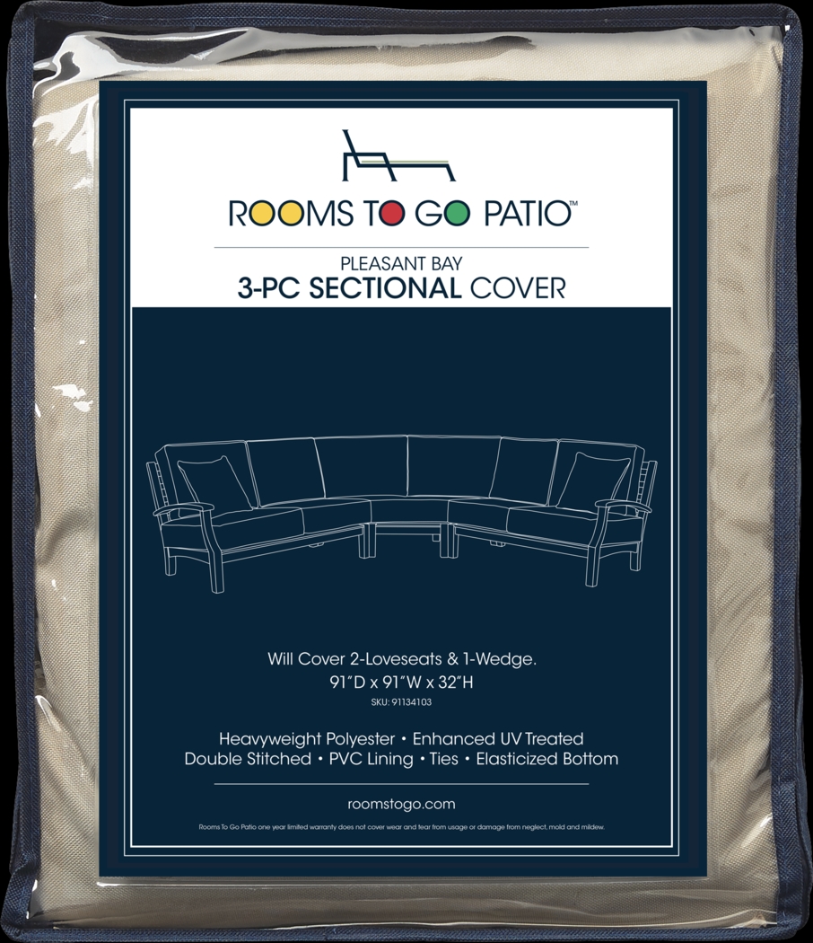 Pleasant Bay 3 Pc Patio Sectional Cover - Thumbnail - Image 1