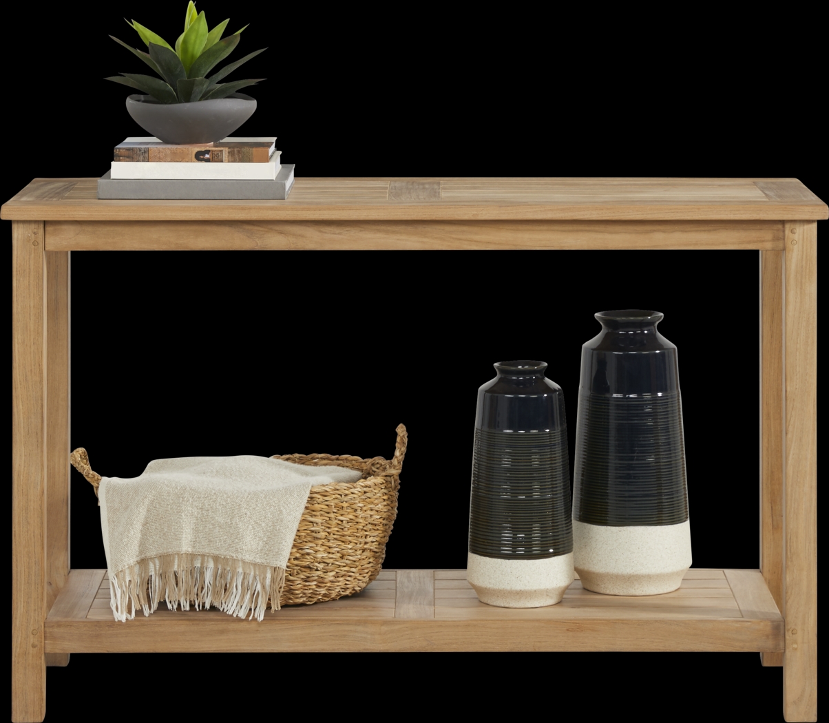 Pleasant Bay Teak Outdoor Console Table - Thumbnail - Image 2