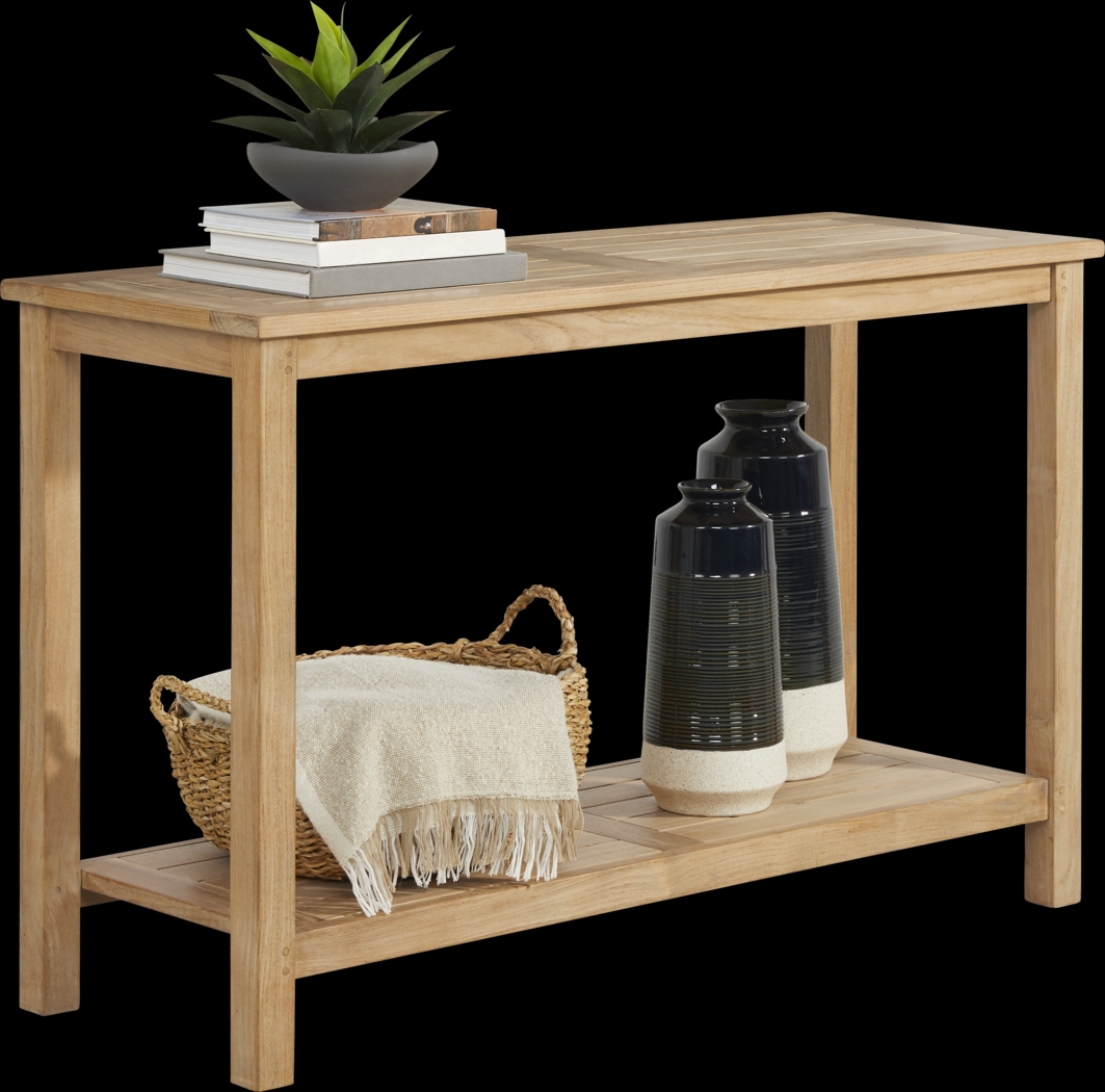 Pleasant Bay Teak Outdoor Console Table - Thumbnail - Image 3