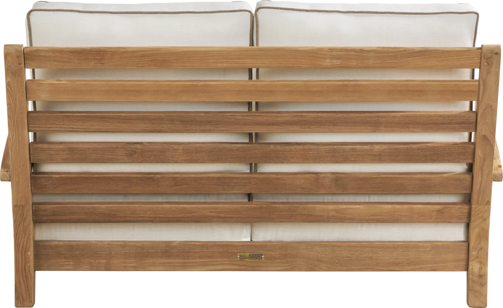 Pleasant Bay Teak Outdoor Loveseat with Vapor Cushions - Thumbnail - Image 3