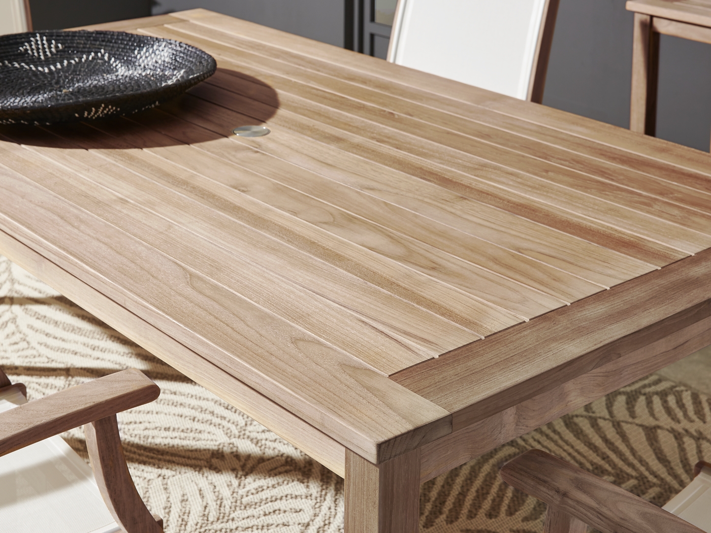 Pleasant Bay Teak 7 Pc Rectangle Outdoor Dining Set - Thumbnail - Image 3