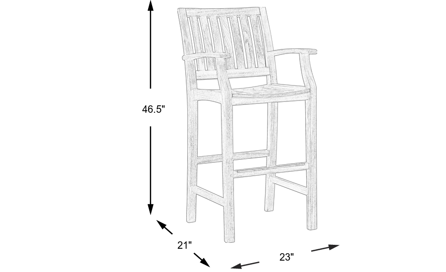 Dimension Image. Please refer to the Dimension Tab on this page for dimension details.