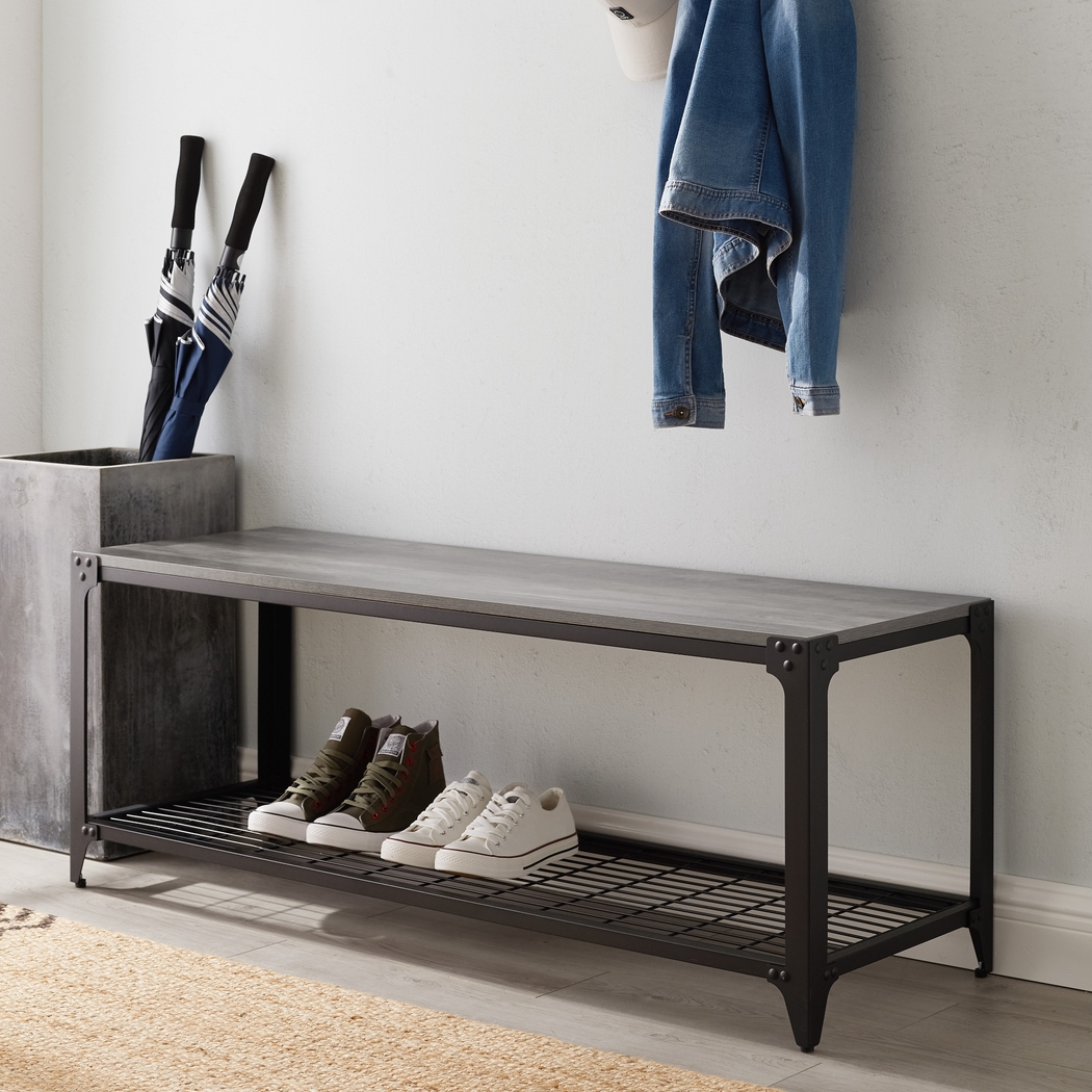 Plevana Gray Accent Bench - Thumbnail - Image 4