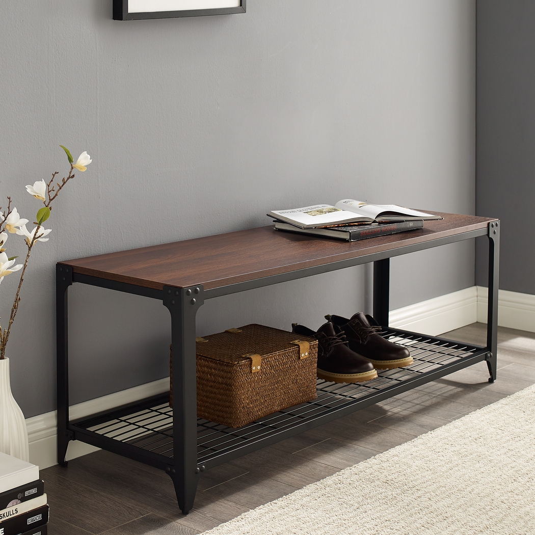 Plevana Walnut Accent Bench - Thumbnail - Image 4