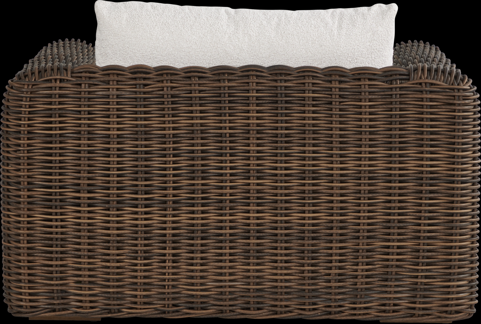 Plume Brown Outdoor Club Chair with Ivory Cushions - Thumbnail - Image 3