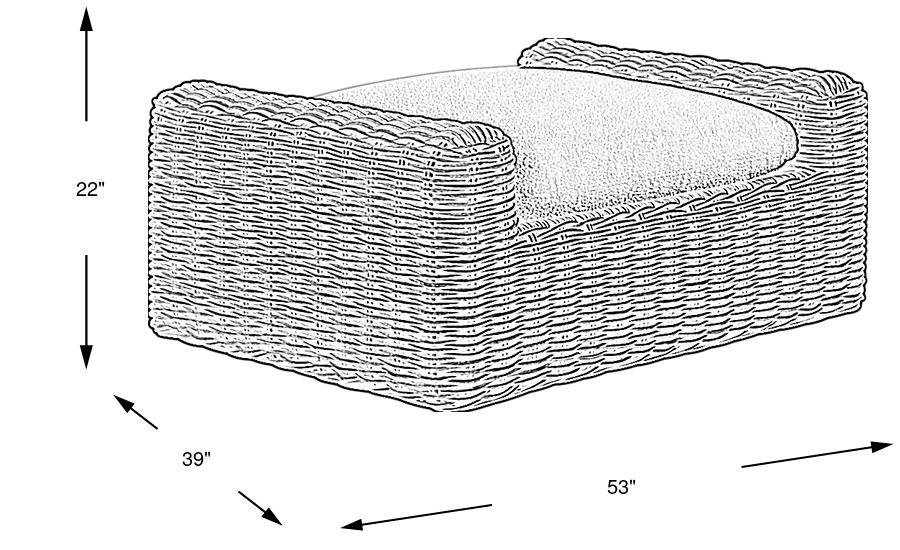 Dimension Image. Please refer to the Dimension Tab on this page for dimension details.