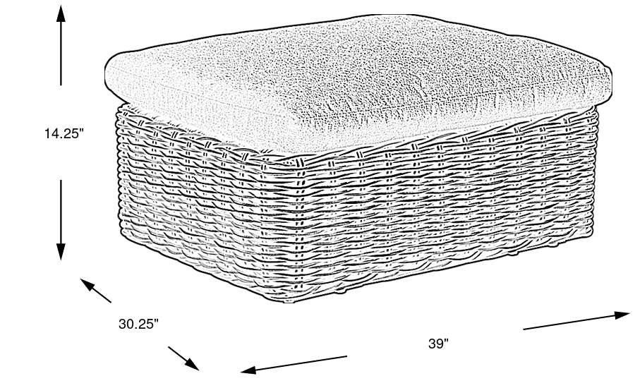 Dimension Image. Please refer to the Dimension Tab on this page for dimension details.