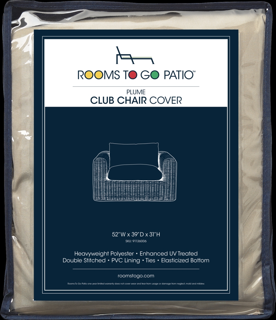 Plume Patio Club Chair Cover - Thumbnail - Image 1