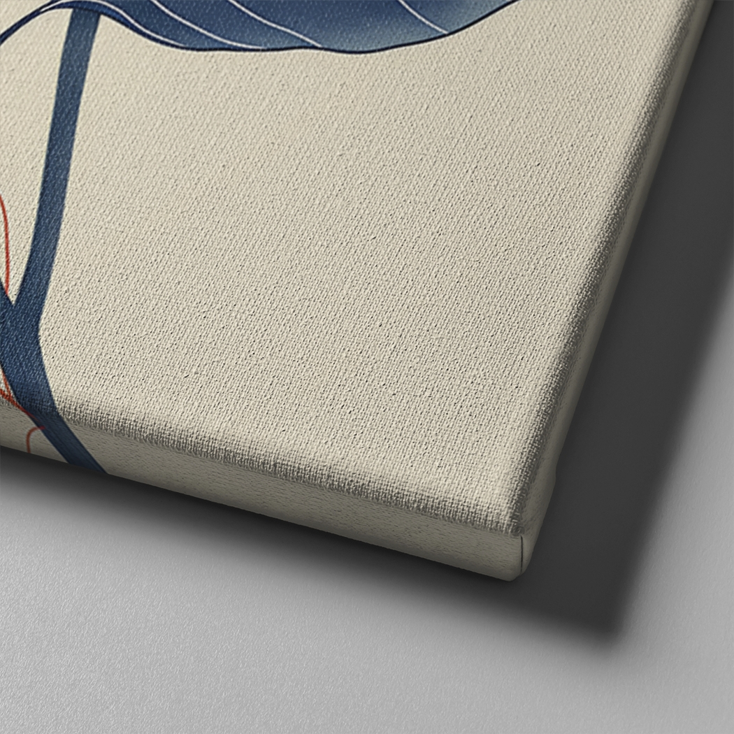 Plumerias Blue Artwork - Thumbnail - Image 2