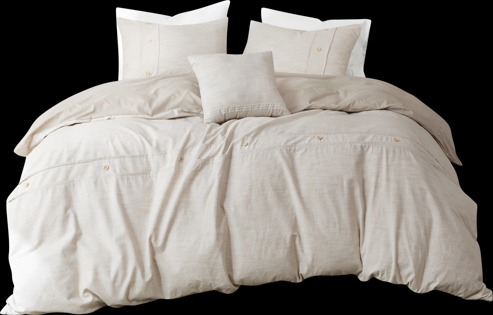 Plumosa Natural 5 Pc Full/Queen Comforter Set - Thumbnail - Image 6