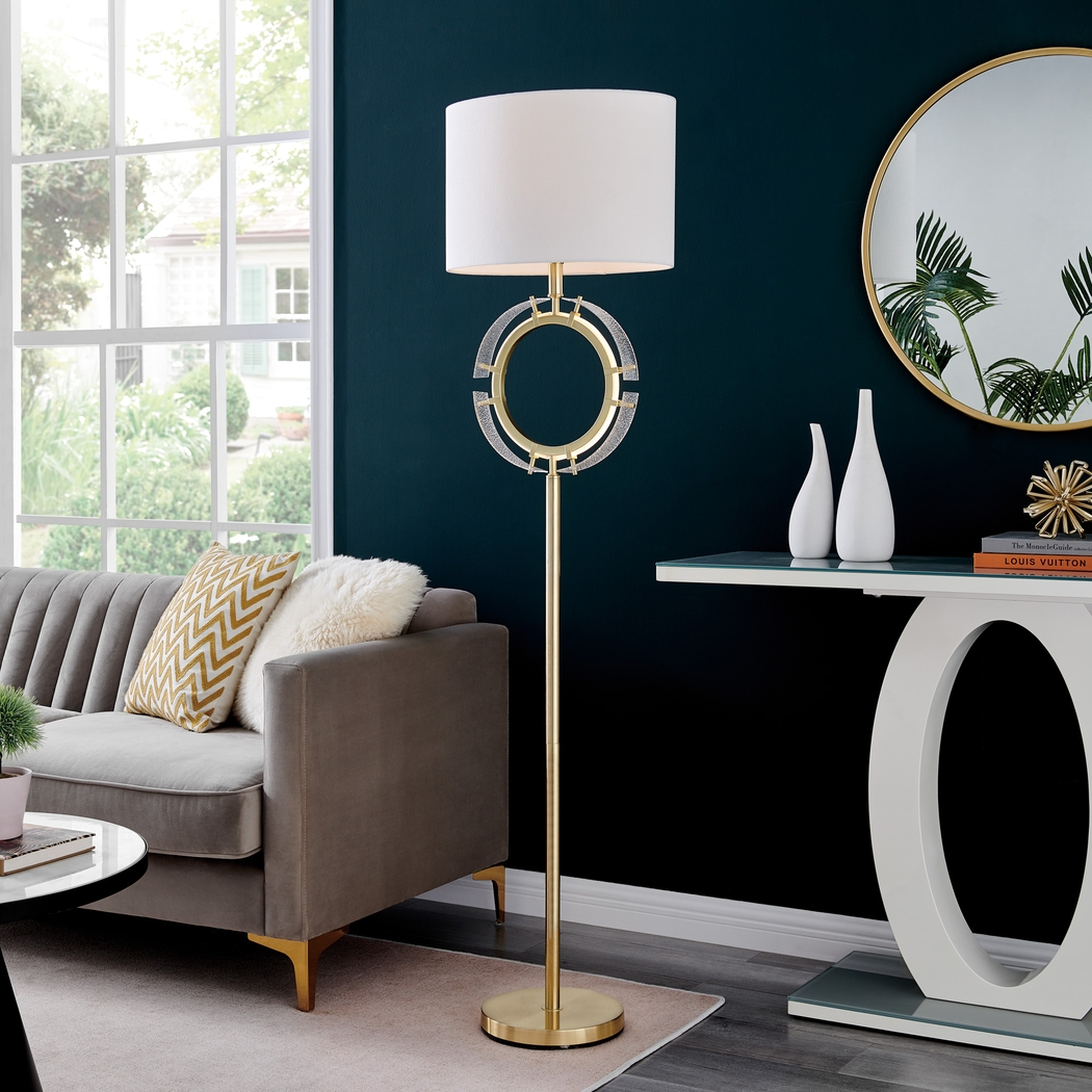 Plumosa Park Gold Floor Lamp - Thumbnail - Image 2
