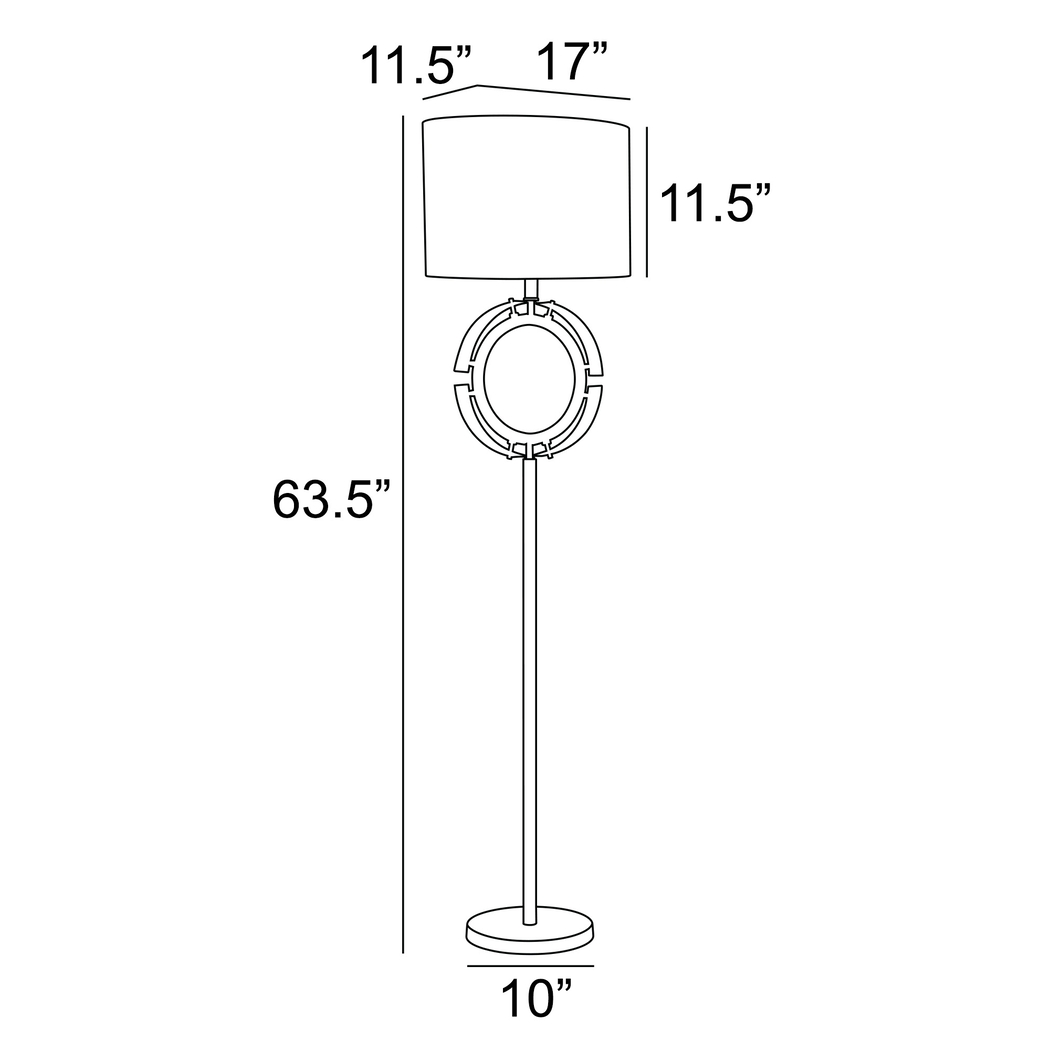 Plumosa Park Gold Floor Lamp - Thumbnail - Image 4