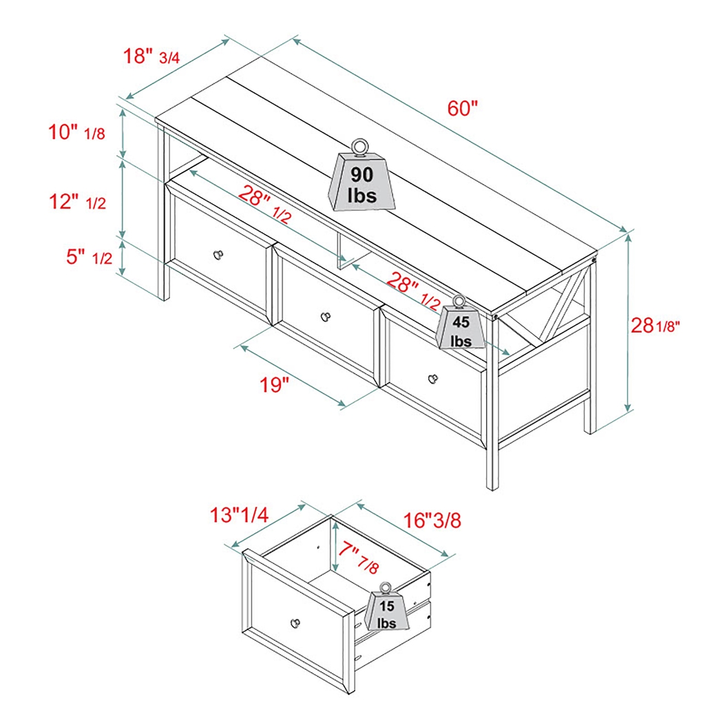 Plumpoint Black 60 in. Console - Thumbnail - Image 6