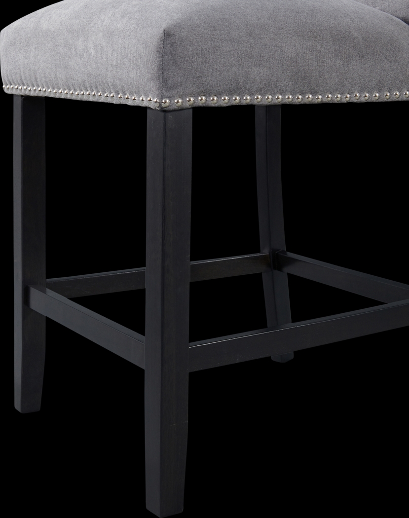 Pocan Black Counter Height Stool, Set of 2 - Thumbnail - Image 5