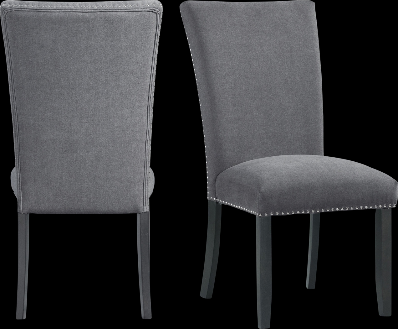 Pocan Charcoal Side Chair, Set of 2 - Thumbnail - Image 1