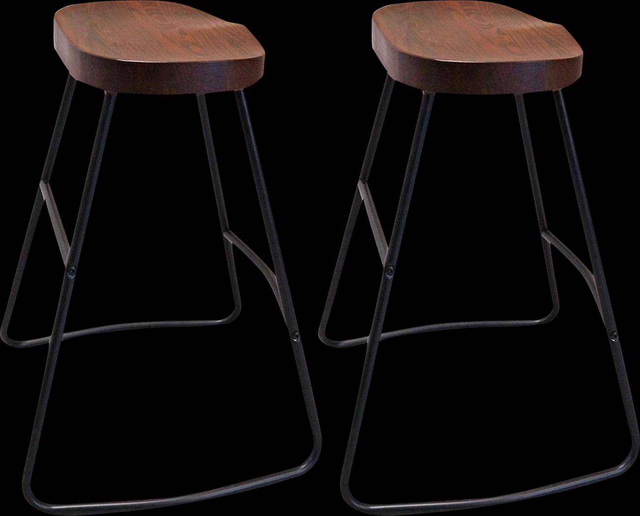 Podasha Brown Barstool, Set of 2 - Thumbnail - Image 1