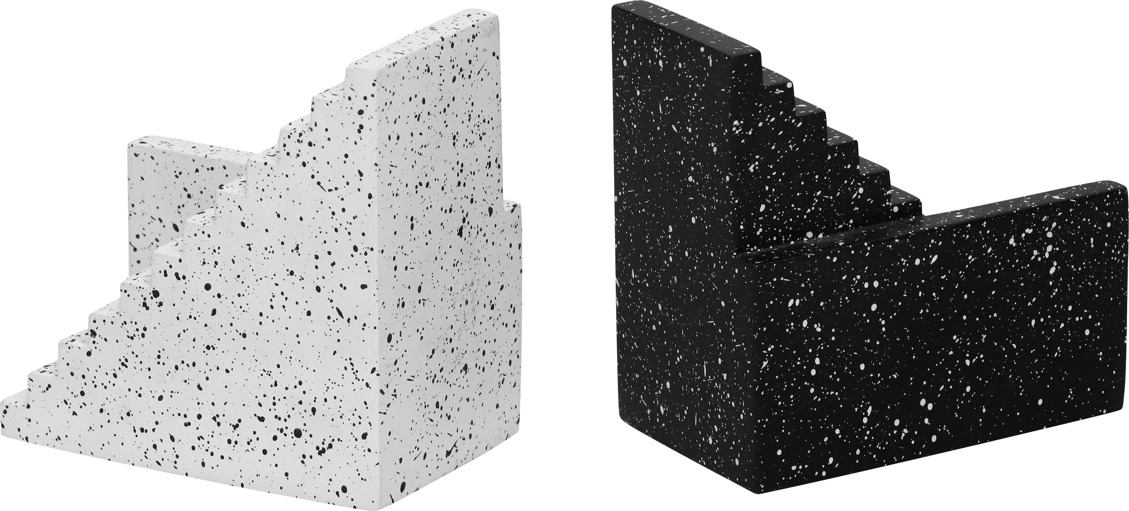 Poehnert Black and White Stairway Bookends, Set of 2 - Thumbnail - Image 3